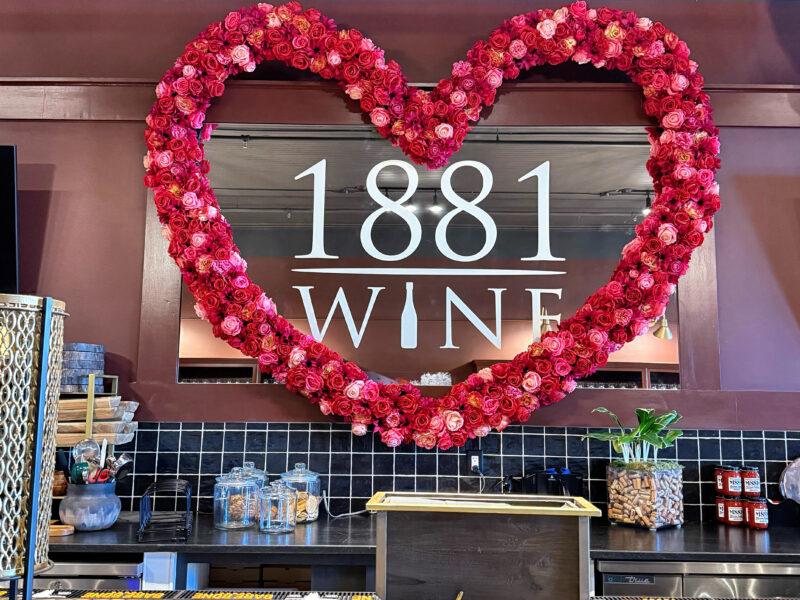 Valentine’s Display for 1881 Wine