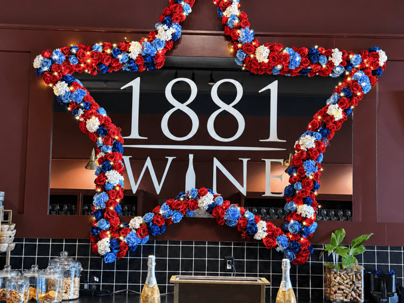 Custom Patriotic Floral Star